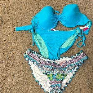 Victoria secret top 34DD and two medium bottoms